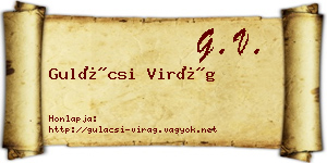 Gulácsi Virág névjegykártya